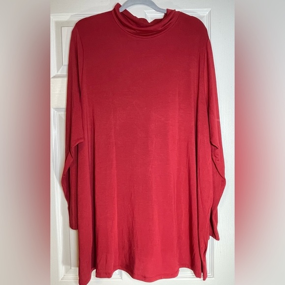 NWT Torrid Women’s Plus Size Jersey Turtleneck Top, Size 5X, Red - Picture 4 of 6